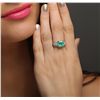 Image 3 : 14KT White Gold 2.84ct Emerald and Diamond Ring