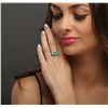 Image 4 : 14KT White Gold 2.84ct Emerald and Diamond Ring