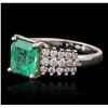 Image 6 : 14KT White Gold 2.84ct Emerald and Diamond Ring