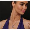 Image 2 : 18KT White Gold 1.40ct Ruby and Diamond Pendant With Chain