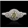 Image 4 : 14KT White Gold GIA Certified 0.88ctw Diamond Ring