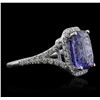 Image 5 : 14KT White Gold 6.31ct Tanzanite and Diamond Ring