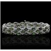 Image 4 : 14KT White Gold 19.38ctw Tourmaline and Diamond Bracelet