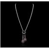 Image 6 : 18KT White Gold 2.55ctw Ruby and Diamond Necklace