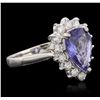 Image 5 : 14KT White Gold 2.66ct Tanzanite and Diamond Ring