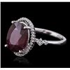 Image 6 : 14KT White Gold 7.04ct Ruby and Diamond Ring
