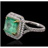 Image 5 : 14KT Two-Tone Gold 5.25ct Emerald and Diamond Ring