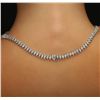 Image 3 : Platinum 20.76ctw Diamond Tennis Necklace