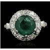 Image 4 : 14KT White Gold 2.37ct Emerald and Diamond Ring