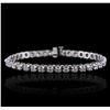 Image 4 : 14KT White Gold 4.87ctw Diamond Tennis Bracelet
