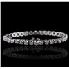 Image 5 : 14KT White Gold 4.87ctw Diamond Tennis Bracelet