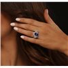 Image 3 : 14KT Two-Tone Gold 4.29ct Tanzanite and Diamond Ring