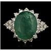 Image 4 : 14KT White Gold 9.11ct Emerald and Diamond Ring
