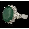 Image 5 : 14KT White Gold 9.11ct Emerald and Diamond Ring