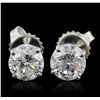 Image 4 : 14KT White Gold 2.07ctw Diamond Earrings