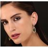 Image 3 : 14KT Yellow Gold 5.91ct Emerald and Diamond Earrings
