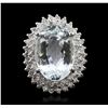 Image 3 : 14KT White Gold 9.69ct Aquamarine and Diamond Ring