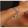 Image 3 : 14KT White Gold 11.40ctw Sapphire and Diamond Bracelet