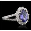 Image 6 : 14KT White Gold 1.56ct Tanzanite and Diamond Ring