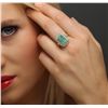 Image 1 : 14KT Yellow Gold 3.77ct Emerald and Diamond Ring