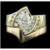 Image 4 : 14KT Yellow Gold 2.37ctw Marquise Cut Diamond Ring