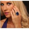 Image 1 : 14KT White Gold 24.85ct GIA Cert Tanzanite and Diamond Ring