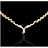 Image 4 : 14KT White and Yellow Gold 8.84ctw Diamond Necklace