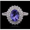 Image 4 : 14KT White Gold 1.61ct Tanzanite and Diamond Ring