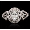 Image 4 : 14KT White Gold 0.86ctw Diamond Ring