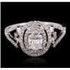 Image 5 : 14KT White Gold 0.86ctw Diamond Ring