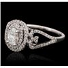 Image 6 : 14KT White Gold 0.86ctw Diamond Ring