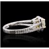 Image 6 : 14KT Two-Tone Gold 1.14ctw Diamond Engagement Ring