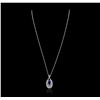 Image 5 : 18KT White Gold 2.80ct Tanzanite and Diamond Pendant With Chain