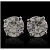 Image 4 : 14KT White Gold 5.05ctw Diamond Stud Earrings