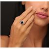 Image 1 : 14KT White Gold 3.39ct Sapphire and Diamond Ring