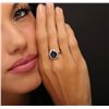 Image 2 : 14KT White Gold 3.39ct Sapphire and Diamond Ring