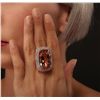 Image 3 : 14KT Rose Gold GIA Certified 41.85ct Morganite and Diamond Ring