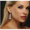 Image 3 : Platinum EGL Certified 18.17ctw Diamond Earrings