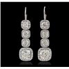 Image 7 : Platinum EGL Certified 18.17ctw Diamond Earrings