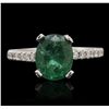 Image 4 : 14KT White Gold 2.32ct Emerald and Diamond Ring