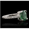 Image 5 : 14KT White Gold 2.32ct Emerald and Diamond Ring