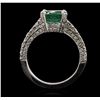 Image 6 : 14KT White Gold 2.32ct Emerald and Diamond Ring