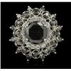 Image 4 : 14KT White Gold 5.50ctw Black Diamond Ring