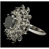 Image 5 : 14KT White Gold 5.50ctw Black Diamond Ring