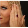 Image 3 : 14KT Yellow Gold 6.78ct Ruby and Diamond Ring