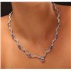 Image 1 : 14KT White Gold 11.76ctw Tanzanite and Diamond Necklace