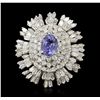 Image 4 : 14KT White Gold 2.01ct Tanzanite and Diamond Ring