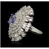 Image 5 : 14KT White Gold 2.01ct Tanzanite and Diamond Ring