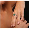 Image 3 : 14KT White Gold 2.48ct Emerald and Diamond Ring