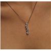 Image 2 : 14KT White Gold 1.28ctw Diamond Pendant With Chain